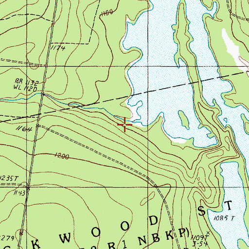 Topographic Map of Black Brook, ME