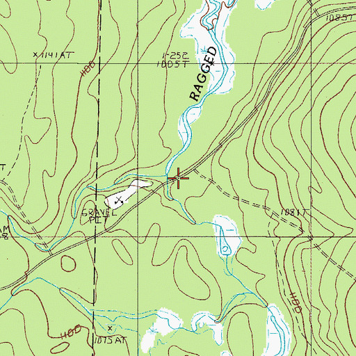 Topographic Map of Black Brook, ME