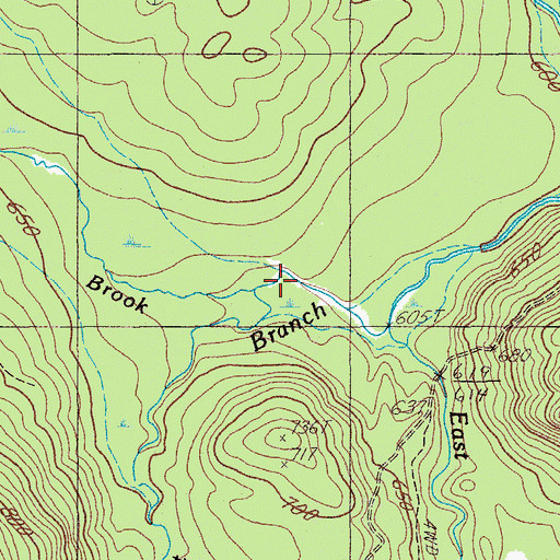 Topographic Map of Black Brook, ME
