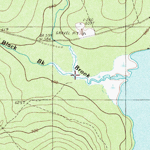 Topographic Map of Black Brook, ME