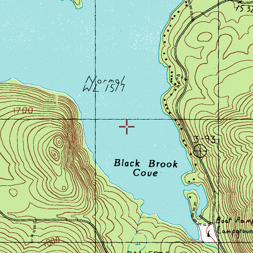 Topographic Map of Black Brook Cove, ME