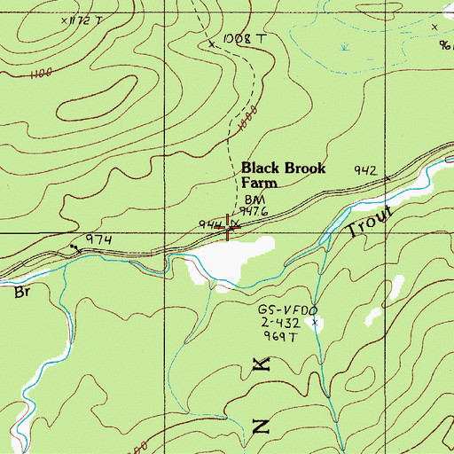 Topographic Map of Black Brook Farm, ME