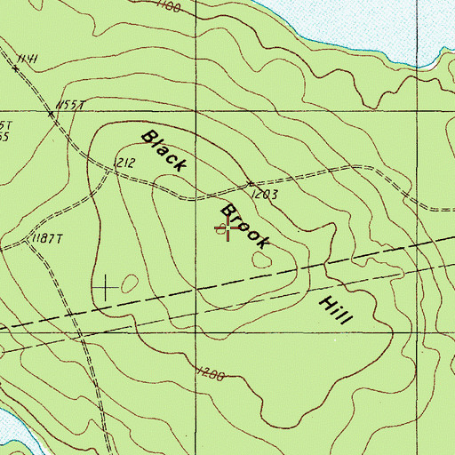 Topographic Map of Black Brook Hill, ME