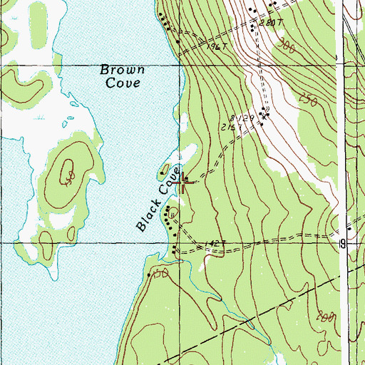 Topographic Map of Black Cove, ME