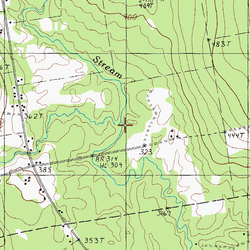 Topographic Map of Black Hill Stream, ME