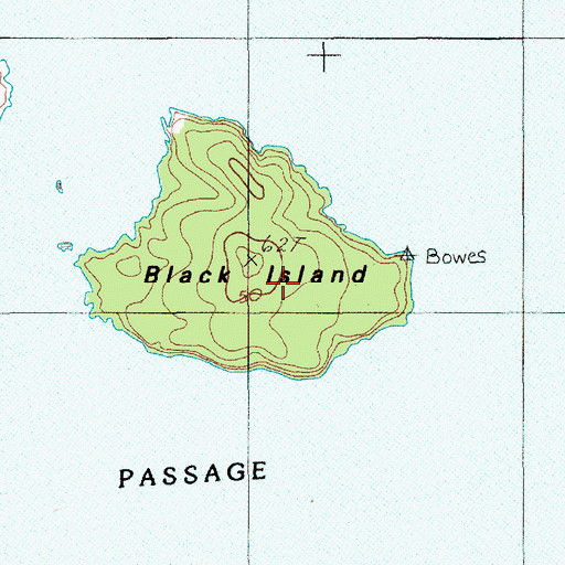 Topographic Map of Black Island, ME