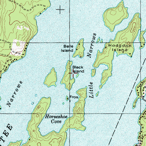Topographic Map of Black Island, ME