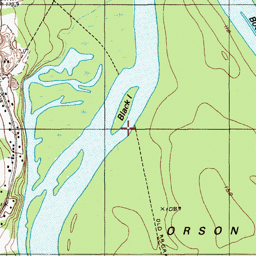 Topographic Map of Black Island, ME