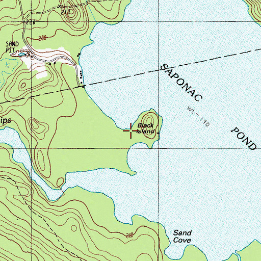 Topographic Map of Black Island, ME