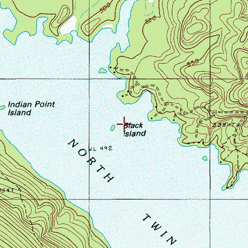 Topographic Map of Black Island, ME