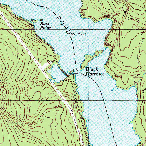 Topographic Map of Black Narrows, ME