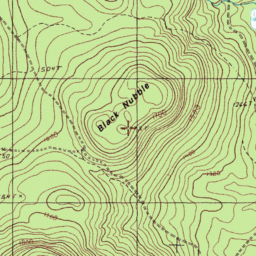 Topographic Map of Black Nubble, ME