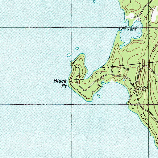 Topographic Map of Black Point, ME