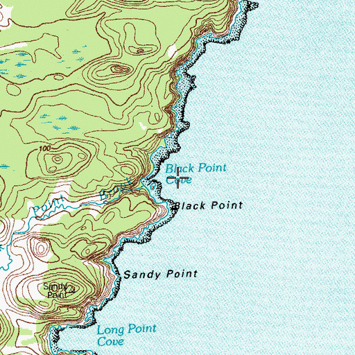 Topographic Map of Black Point Cove, ME