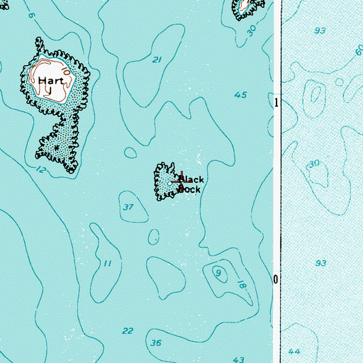 Topographic Map of Black Rock, ME