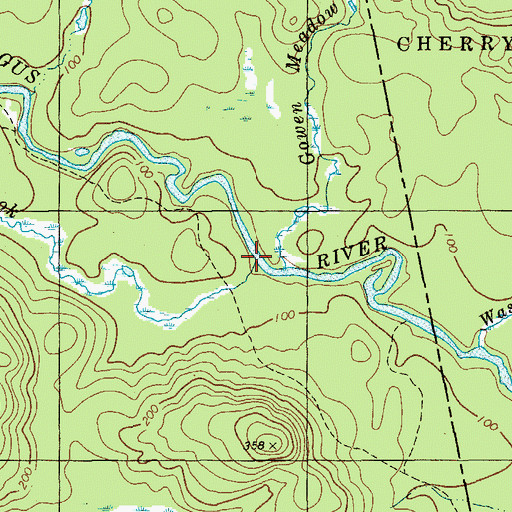 Topographic Map of Black Rock Brook, ME