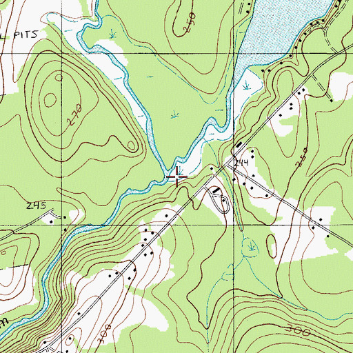 Topographic Map of Black Stream, ME