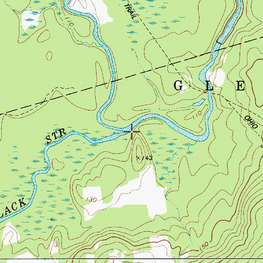 Topographic Map of Black Stream, ME