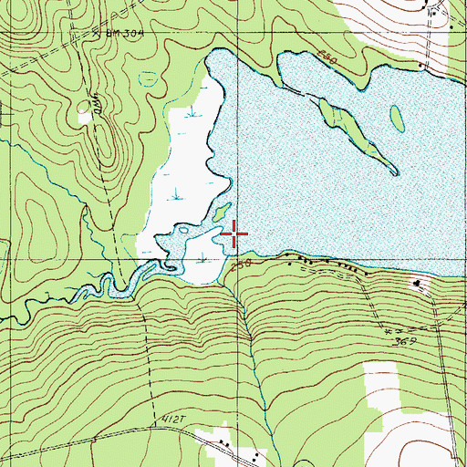 Topographic Map of Black Stream, ME