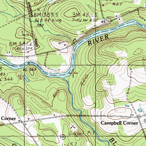Topographic Map of Black Stream, ME