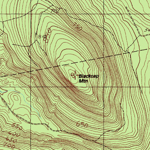 Topographic Map of Blackcap Mountain, ME