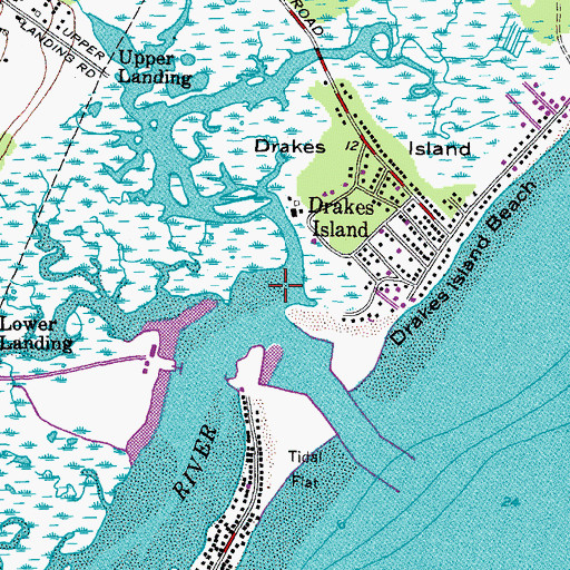 Topographic Map of Blacksmith Brook, ME