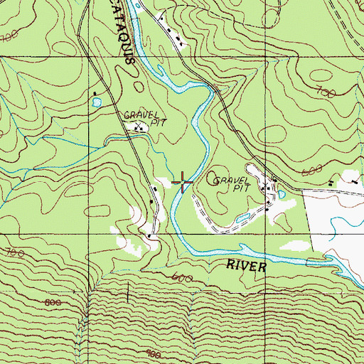 Topographic Map of Blackstone Brook, ME