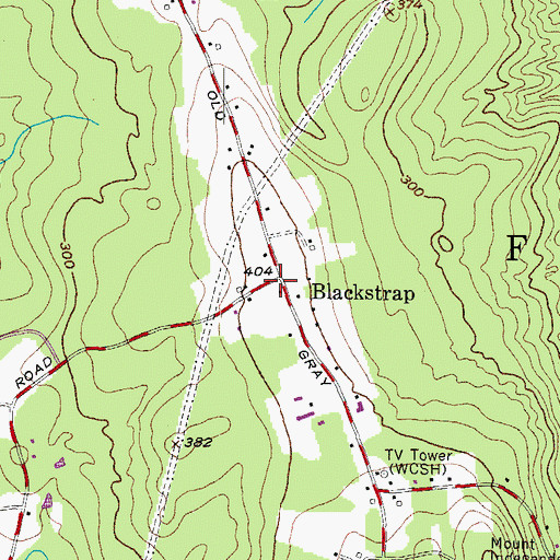 Topographic Map of Blackstrap, ME