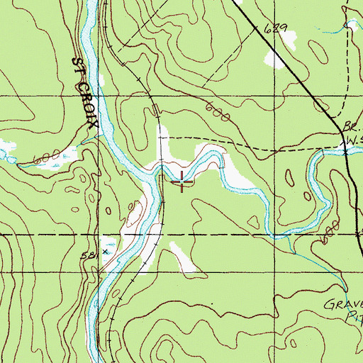 Topographic Map of Blackwater River, ME