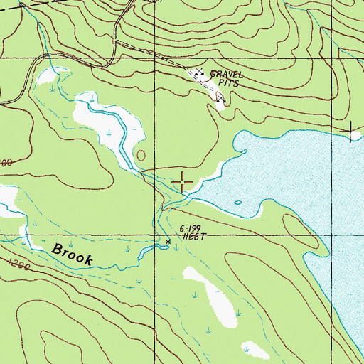 Topographic Map of Blanchard Brook, ME