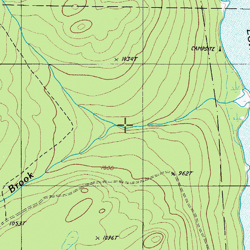 Topographic Map of Blanchette Camp, ME