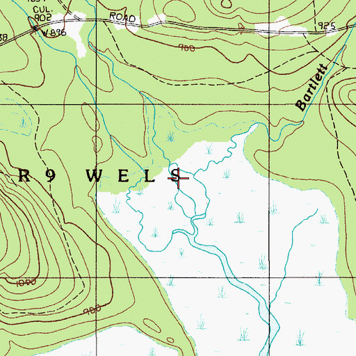 Topographic Map of Blind Brook, ME