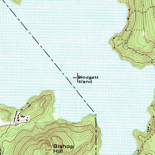 Topographic Map of Blodgett Island, ME