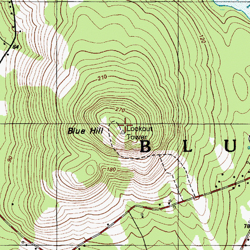 Topographic Map of Blue Hill, ME