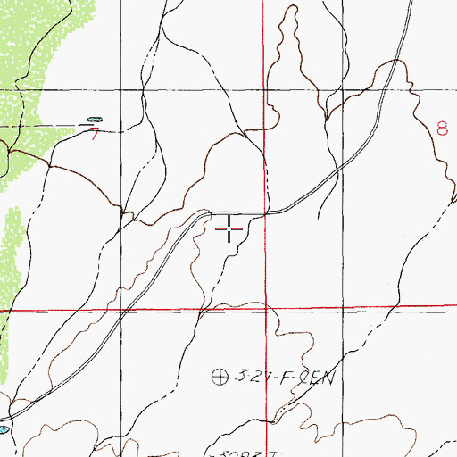 Topographic Map of Hawk Hollow Canyon, AZ