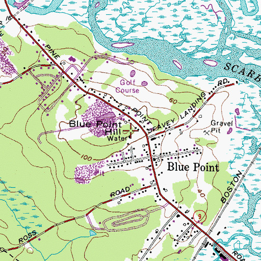 Topographic Map of Blue Point Hill, ME