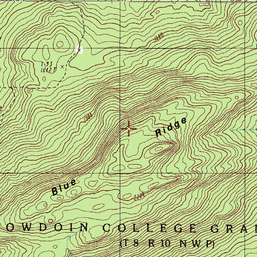 Topographic Map of Blue Ridge, ME