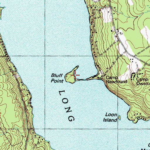 Topographic Map of Bluff Point, ME