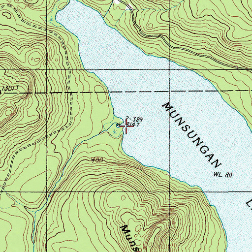 Topographic Map of Bluffer Brook, ME