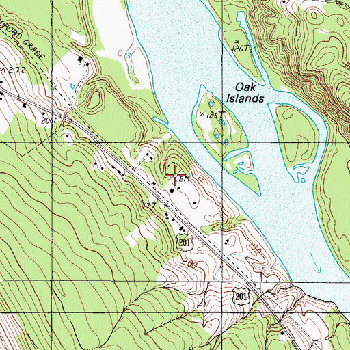 Topographic Map of Blunt Cemetery, ME