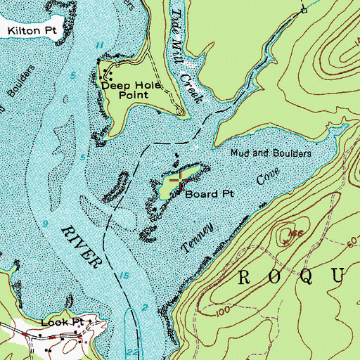 Topographic Map of Board Point, ME