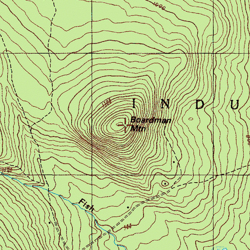 Topographic Map of Boardman Mountain, ME