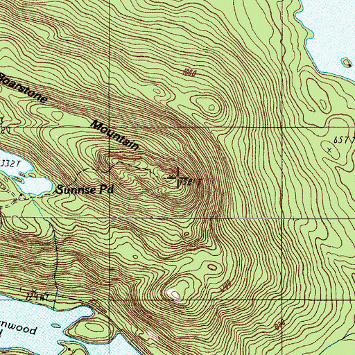 Topographic Map of Boarstone Mountain, ME