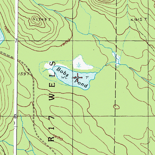 Topographic Map of Bobs Pond, ME