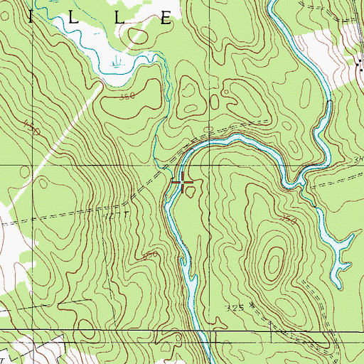 Topographic Map of Bog Brook, ME