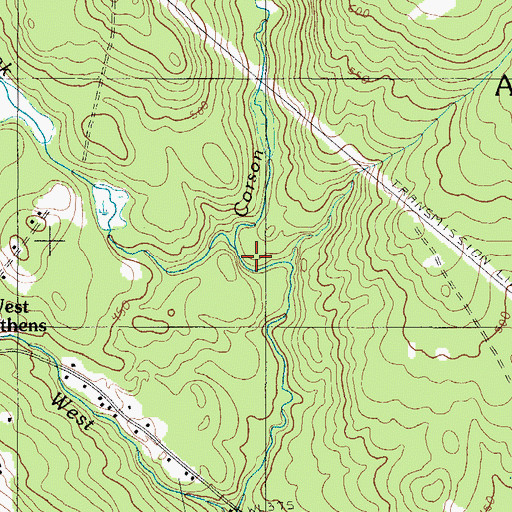 Topographic Map of Bog Brook, ME