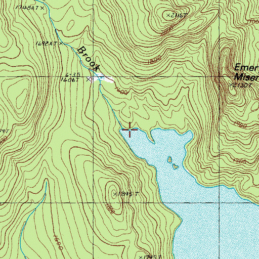 Topographic Map of Bog Brook, ME