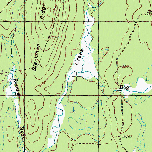 Topographic Map of Bog Brook, ME