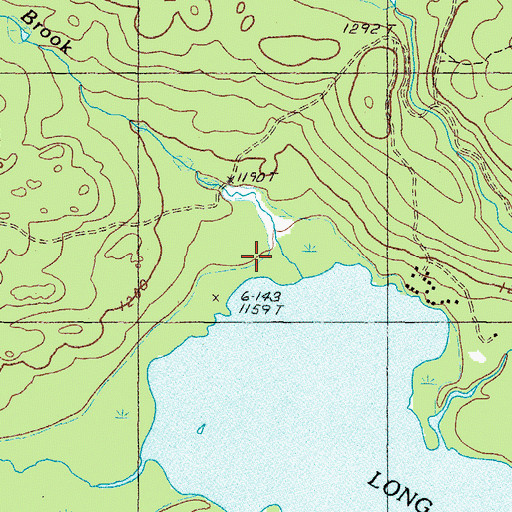 Topographic Map of Bog Brook, ME
