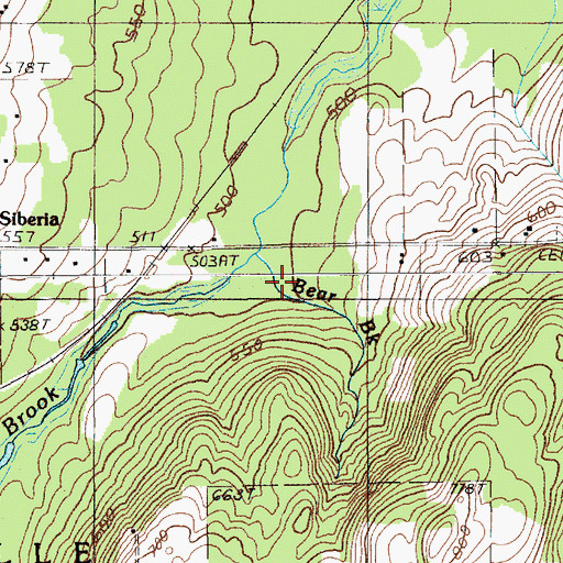 Topographic Map of Bog Brook, ME